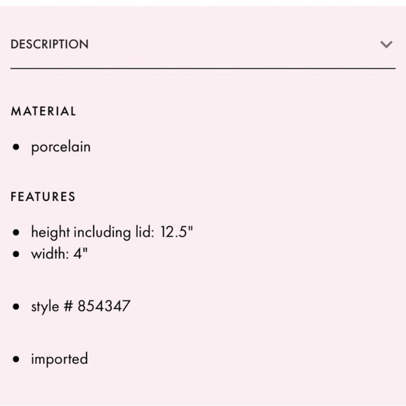 Kate Spade Charlotte Street Tall Canister - Picture 2 of 5